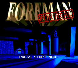 Foreman for Real title screen for Sega Mega Drive